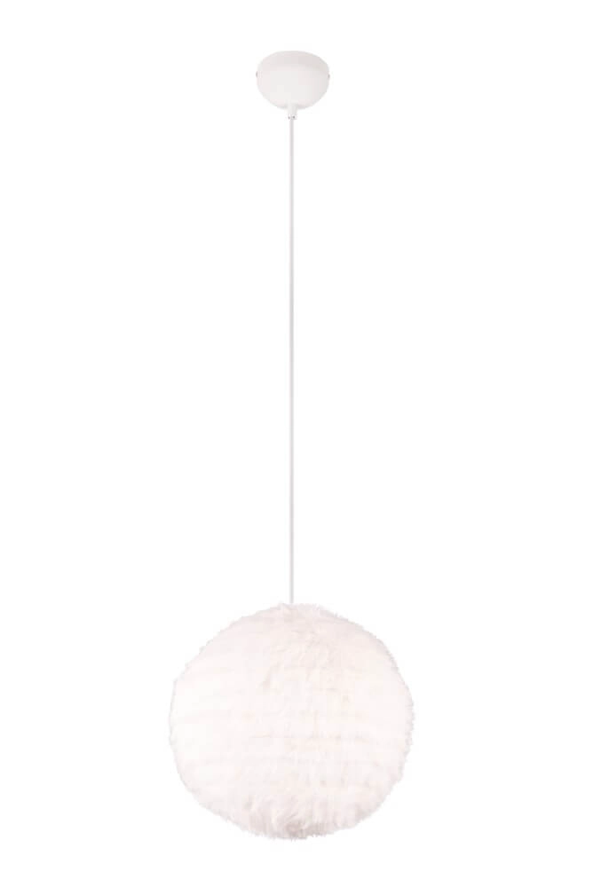 Fabric pendant lamp Furry cream Ø 35cm