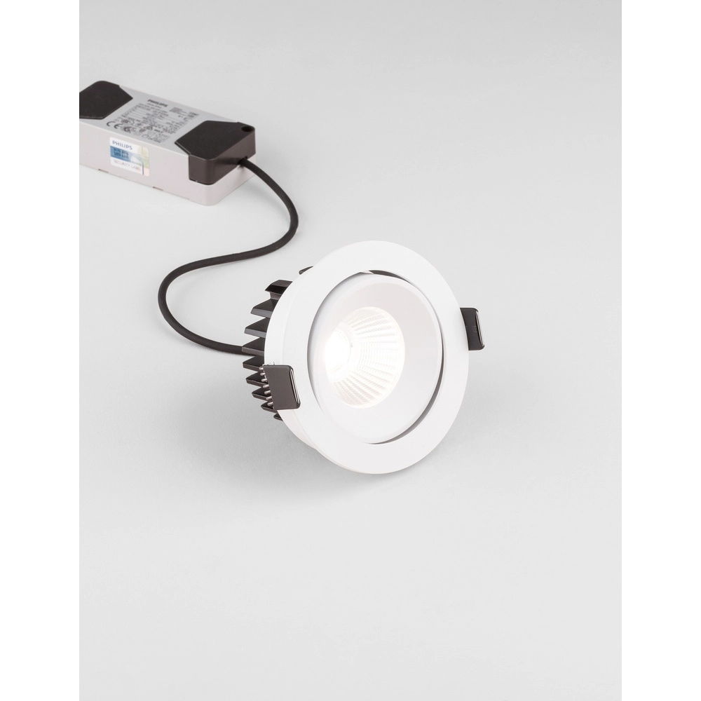 White recessed spotlight Blade Ø 9cm orientable Lyora 5212017418562
