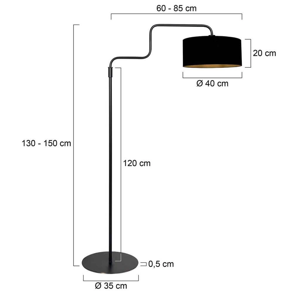 Floor lamp Bloeba black Steinhauer 8712746176933