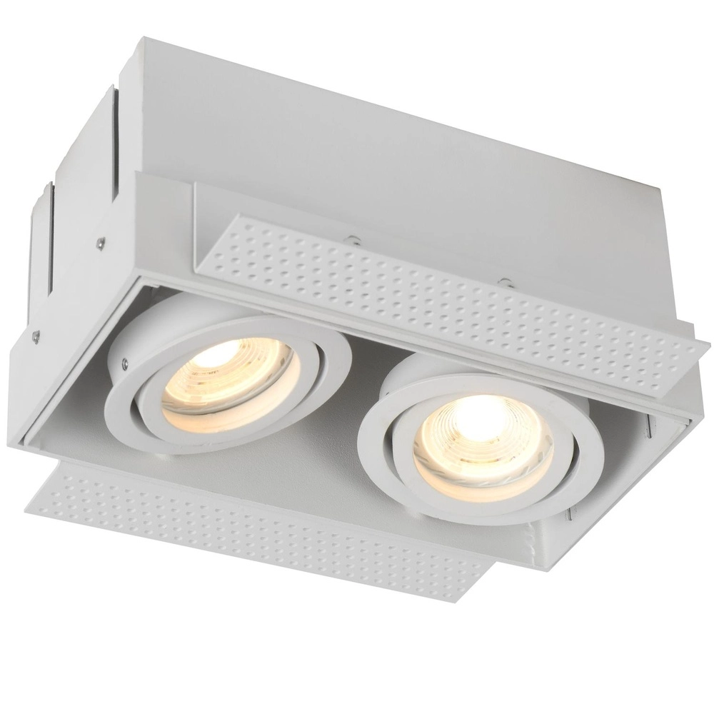 Sleek recessed spotlight Trimless double white Lucide 5411212092243