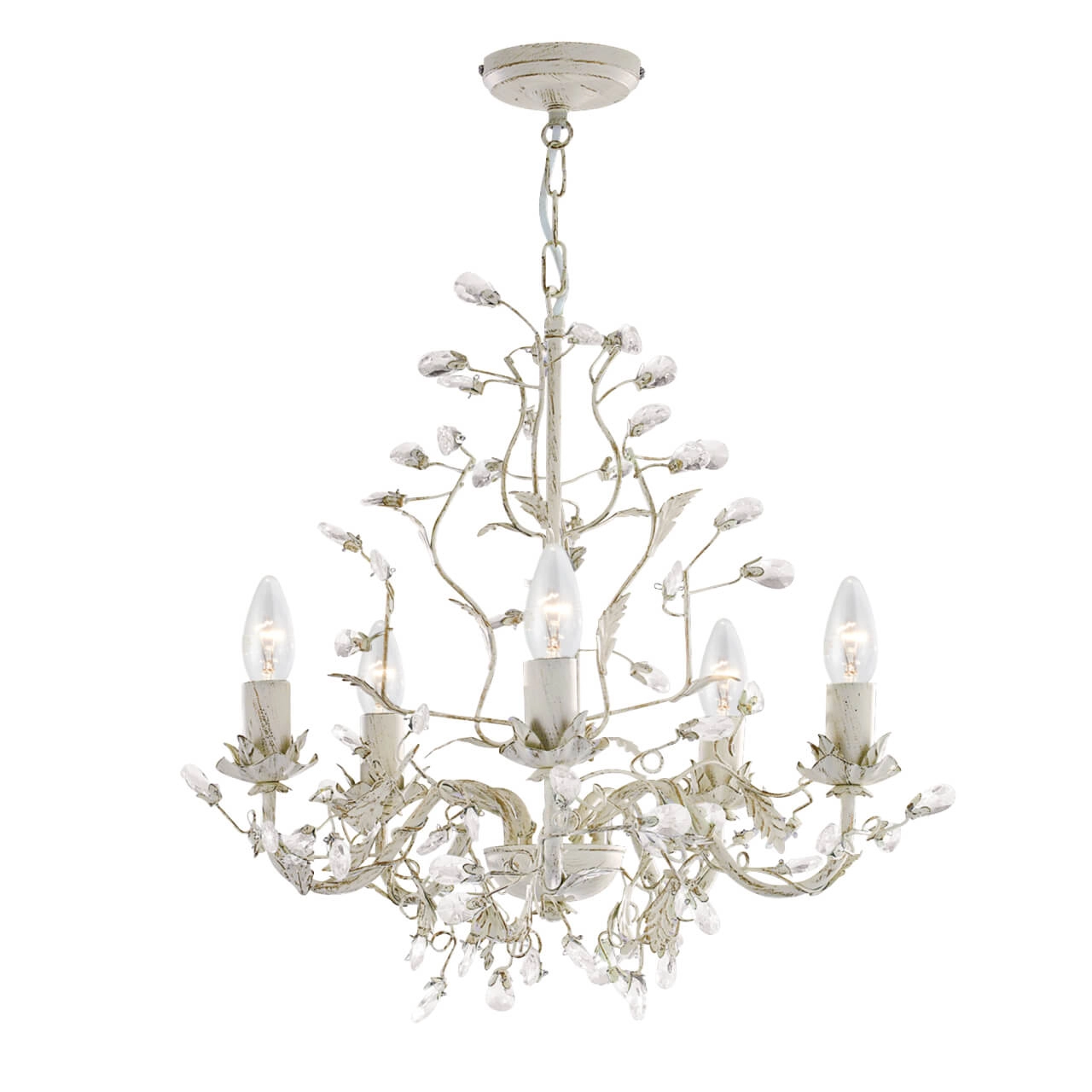 Classic chandelier Almandite 5-light Ø 50cm