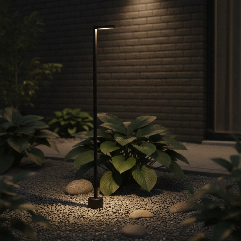 Sleek garden lamp Pipe black 94.5cn