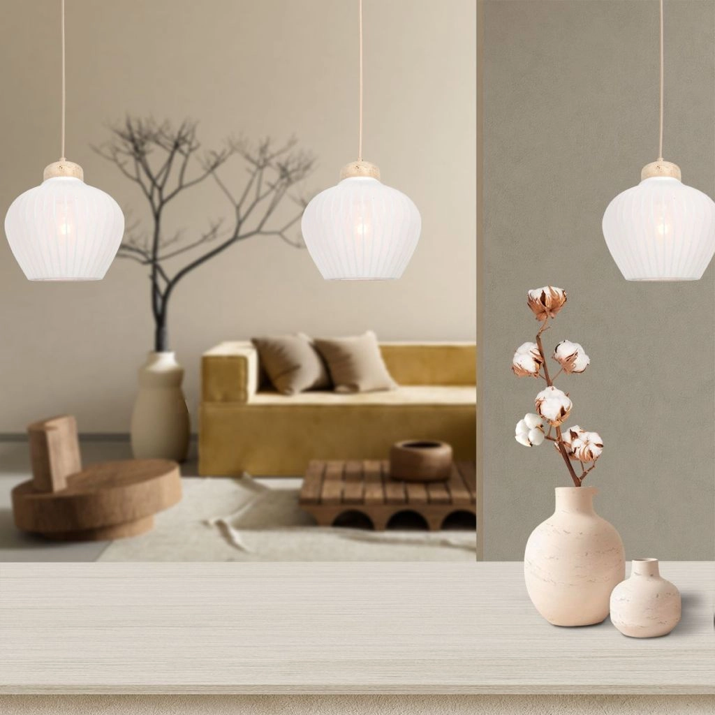 3-light pendant lamp Travino Sand brown Steinhauer 8712746184372