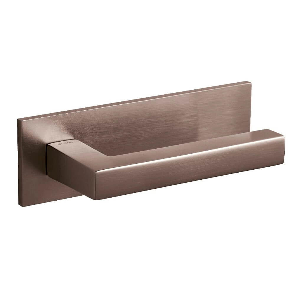 Door handle ABC horizontal shield bronze matt