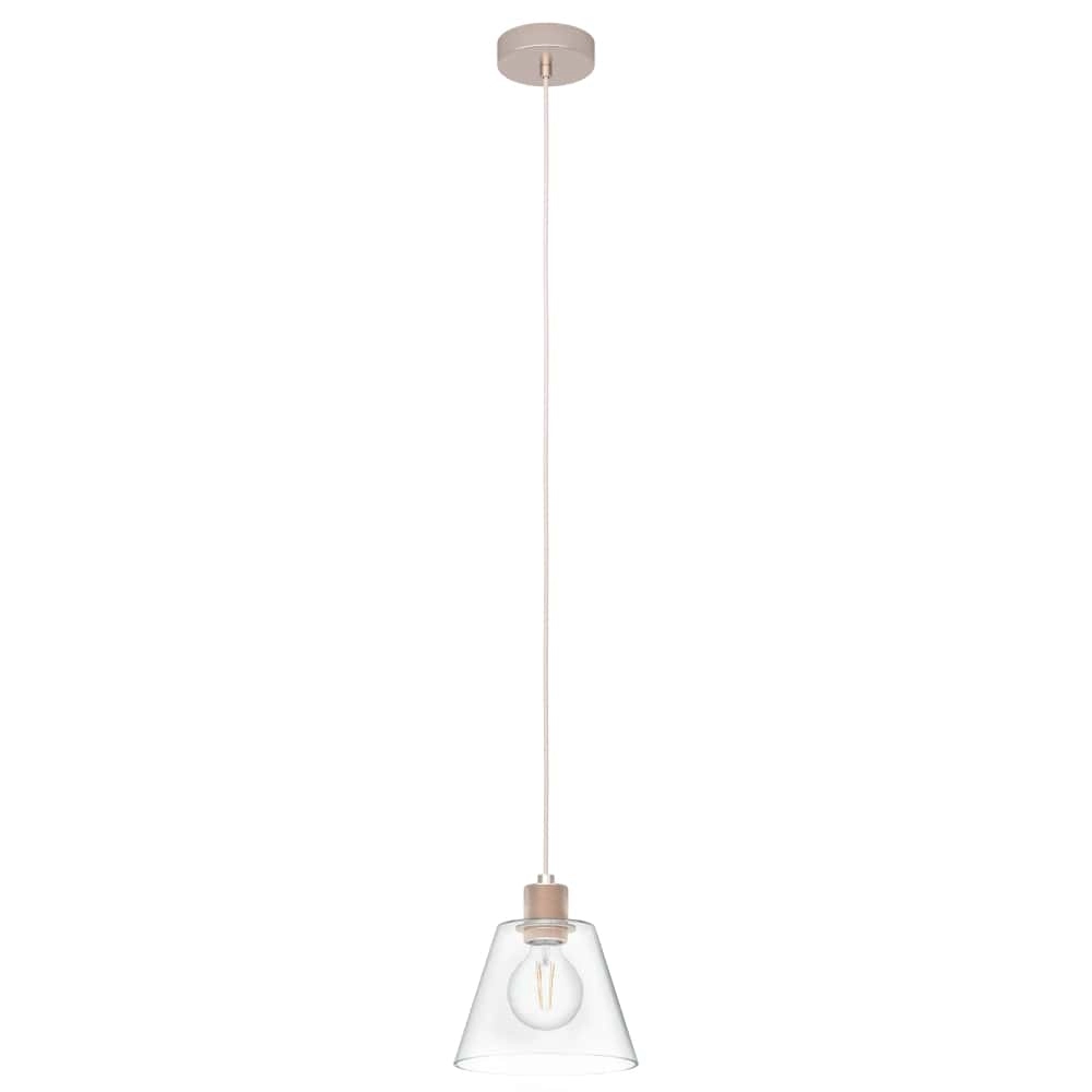 Glass hanging lamp Copley rose gold Eglo 9002759436315
