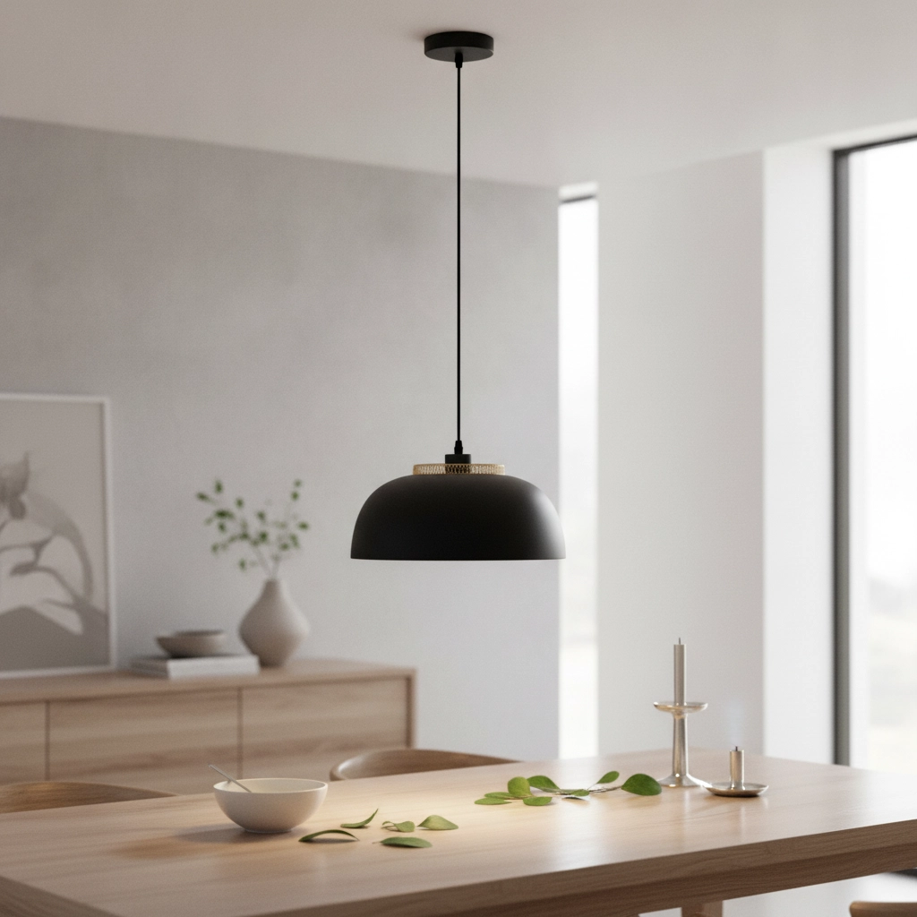 Pendant lamp Sqube black with gold