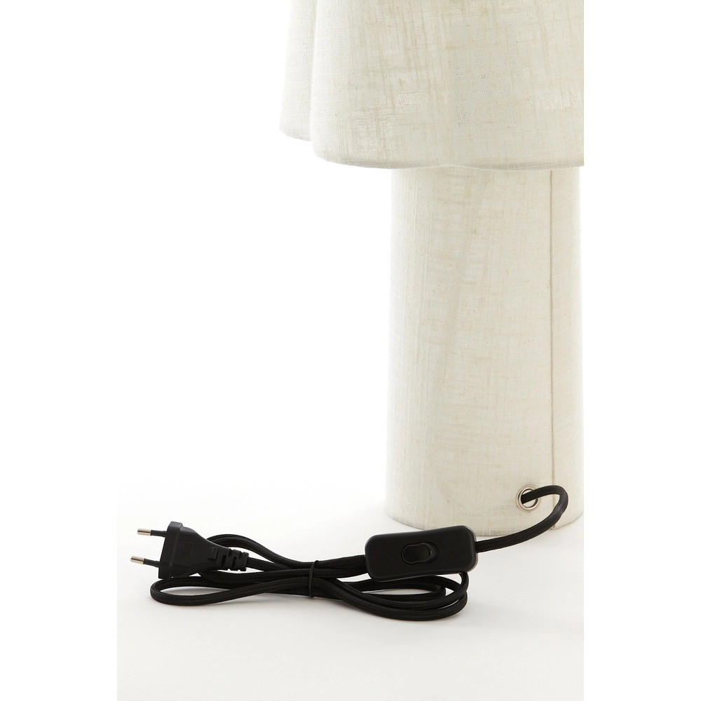 Table lamp Musaby Organic shape - Natural linen Light & Living 8717807784249
