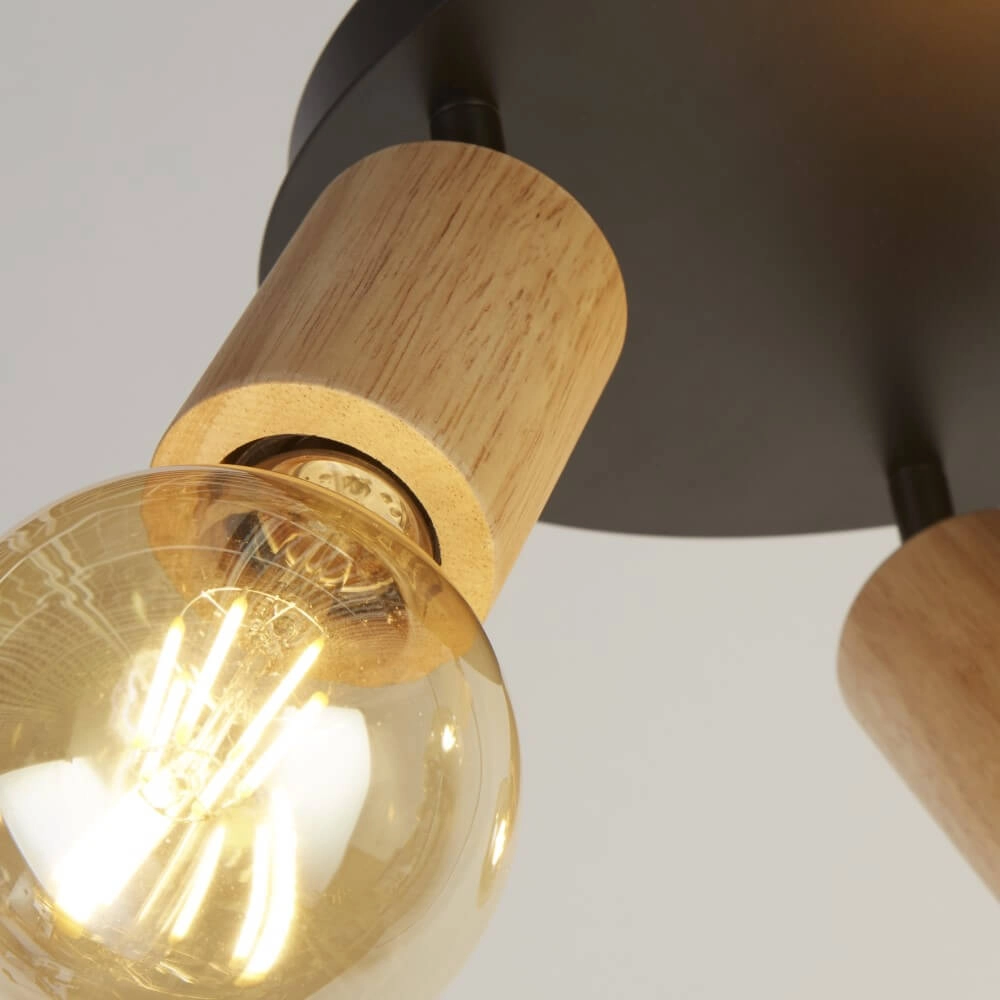 Wooden ceiling lamp Spinny 3-light Searchlight 5053423228198