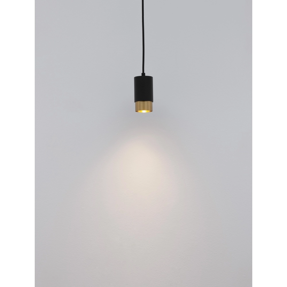 Pendant lamp Pongo S single 10.8cm black with gold Lyora 5212017430311