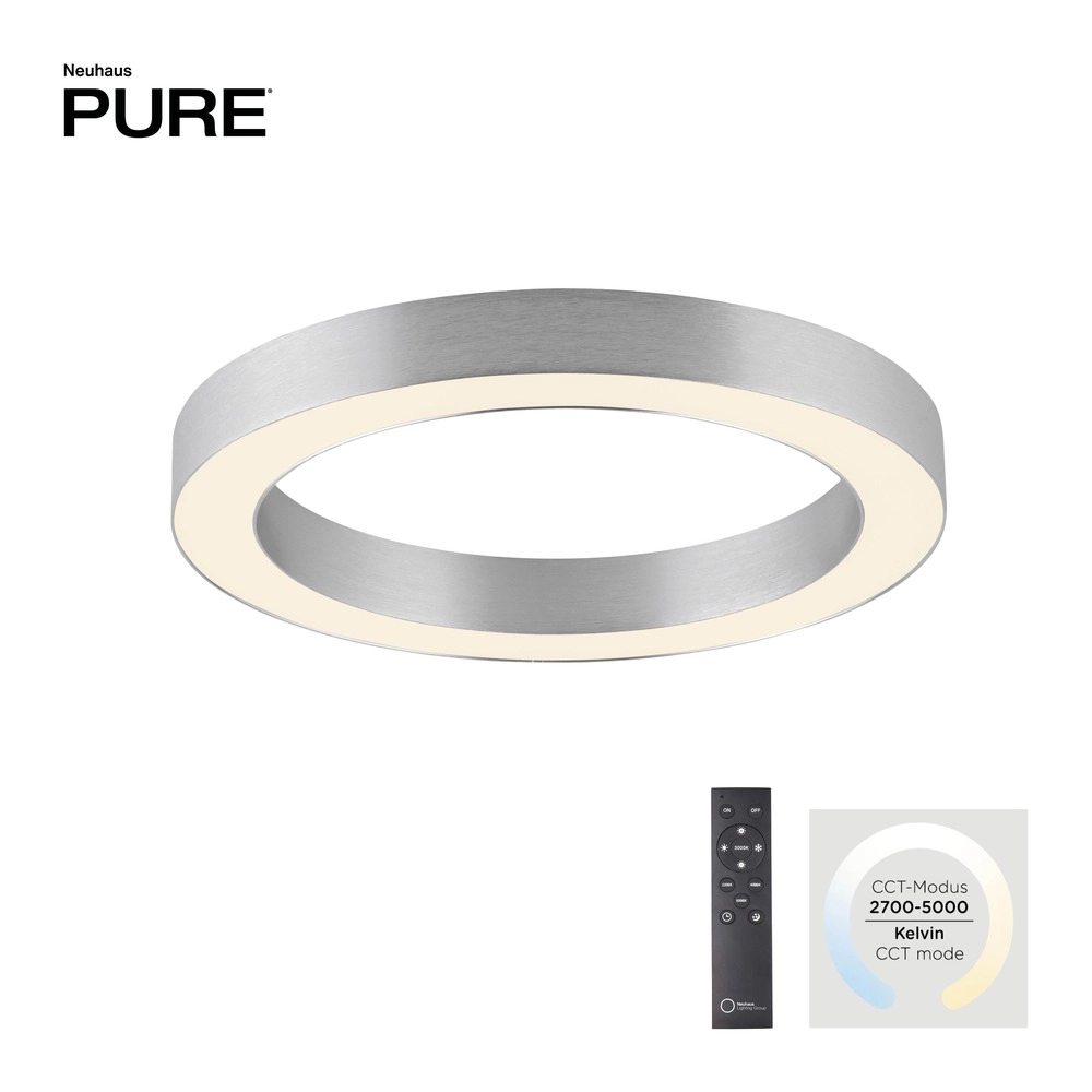 Sleek led ceiling lamp Pure Lines Round Ø 35cm - diamond Paul Neuhaus 4012248395233