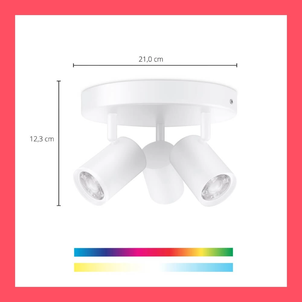 3-light surface-mounted spotlight Imageo smart - white WiZ 8719514554511