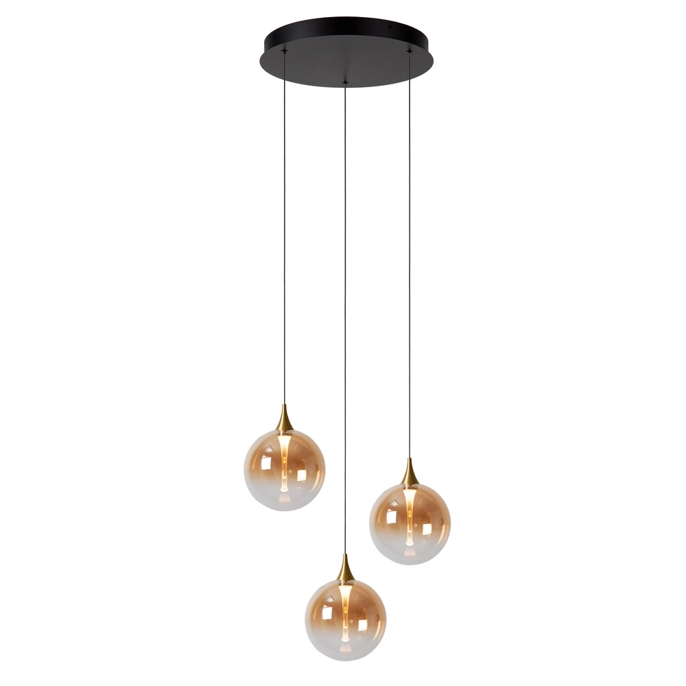 Design LED pendant light Gisela fading - 3x Ø 16cm