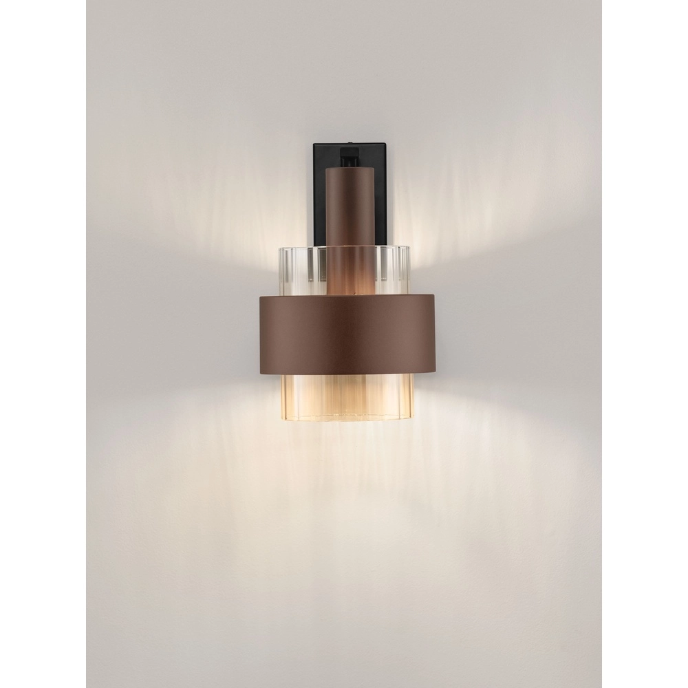 Modern wall lamp Serena coffee brown Lyora 5212063501201