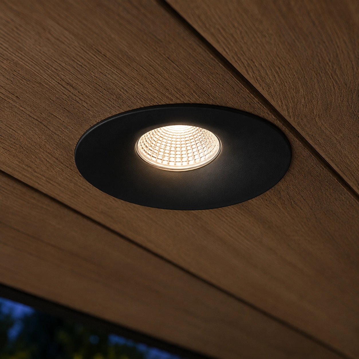 Black recessed spotlight Blade Ø 8.5cm