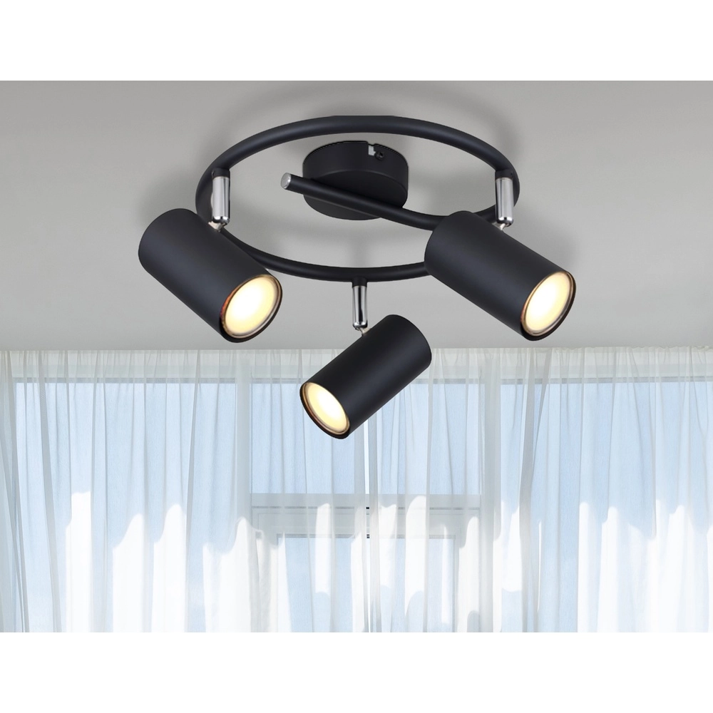 3-light ceiling lamp Allvi Black Globo 9007371448760