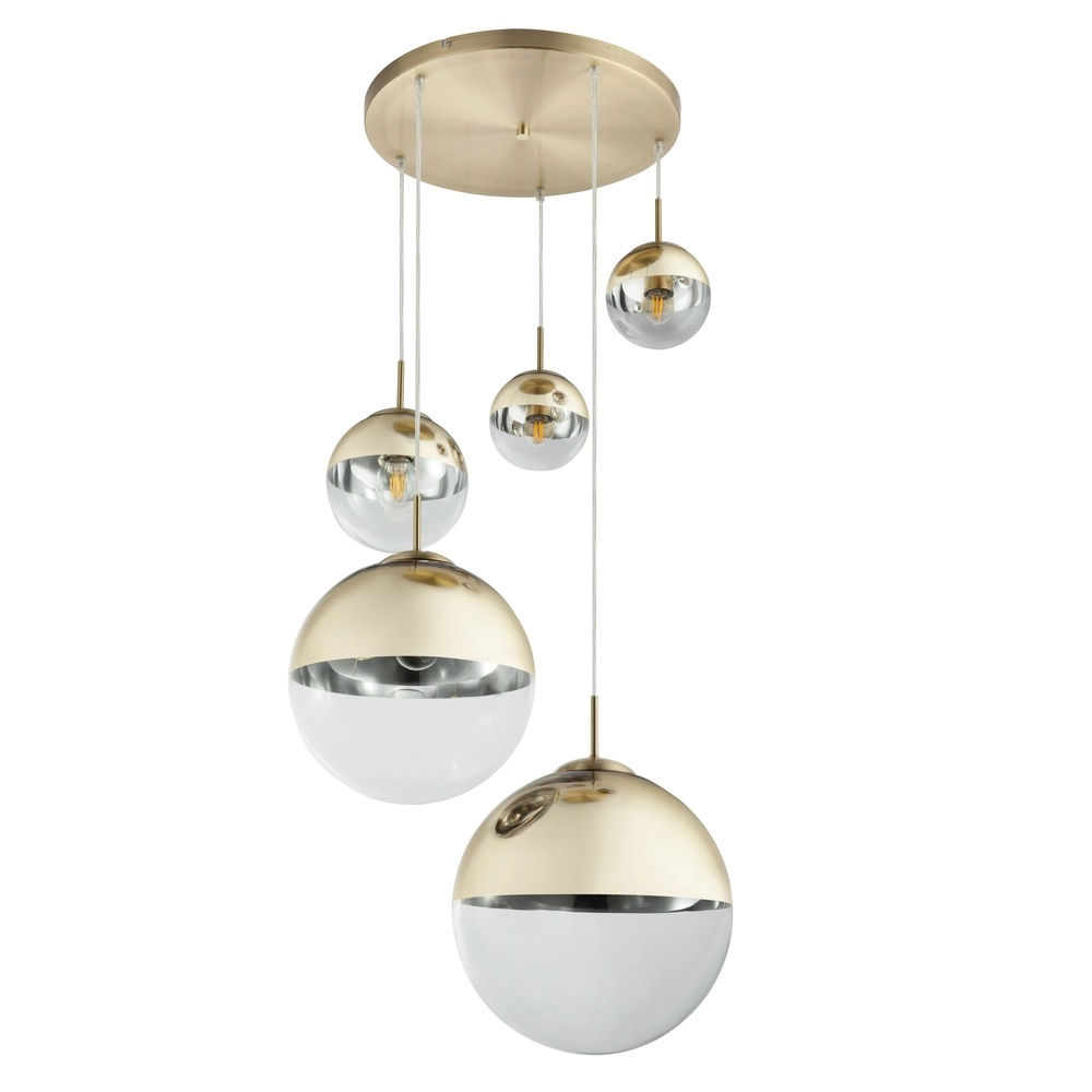 5-light pendant lamp Varus Gold Globo 9007371377466