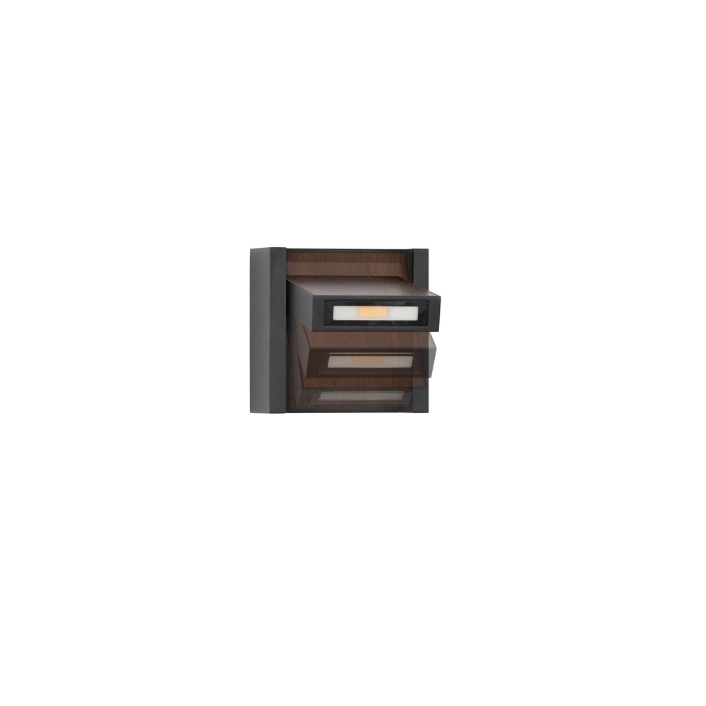 Wall lamp Kioo black with wood Lyora 5212017478795