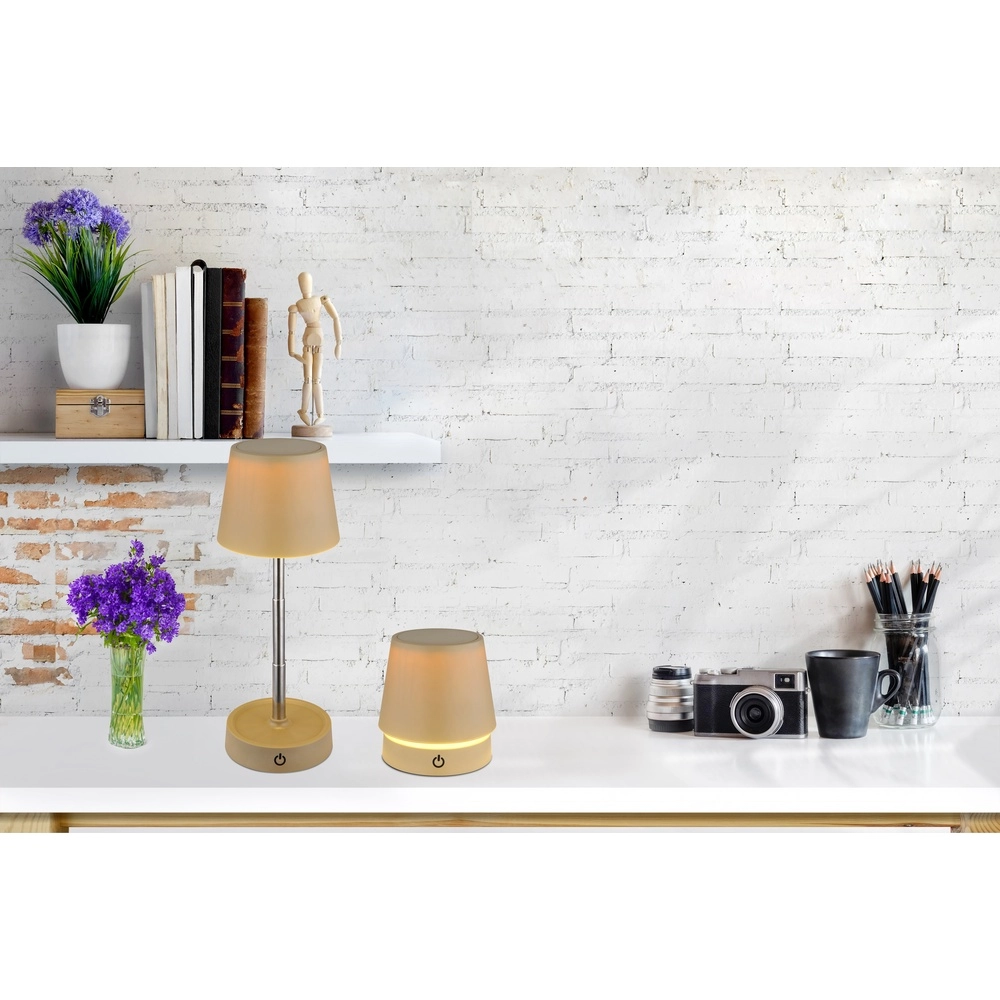 Modern table lamp Carlos Sand Brown Rechargeable Globo 9007371453061