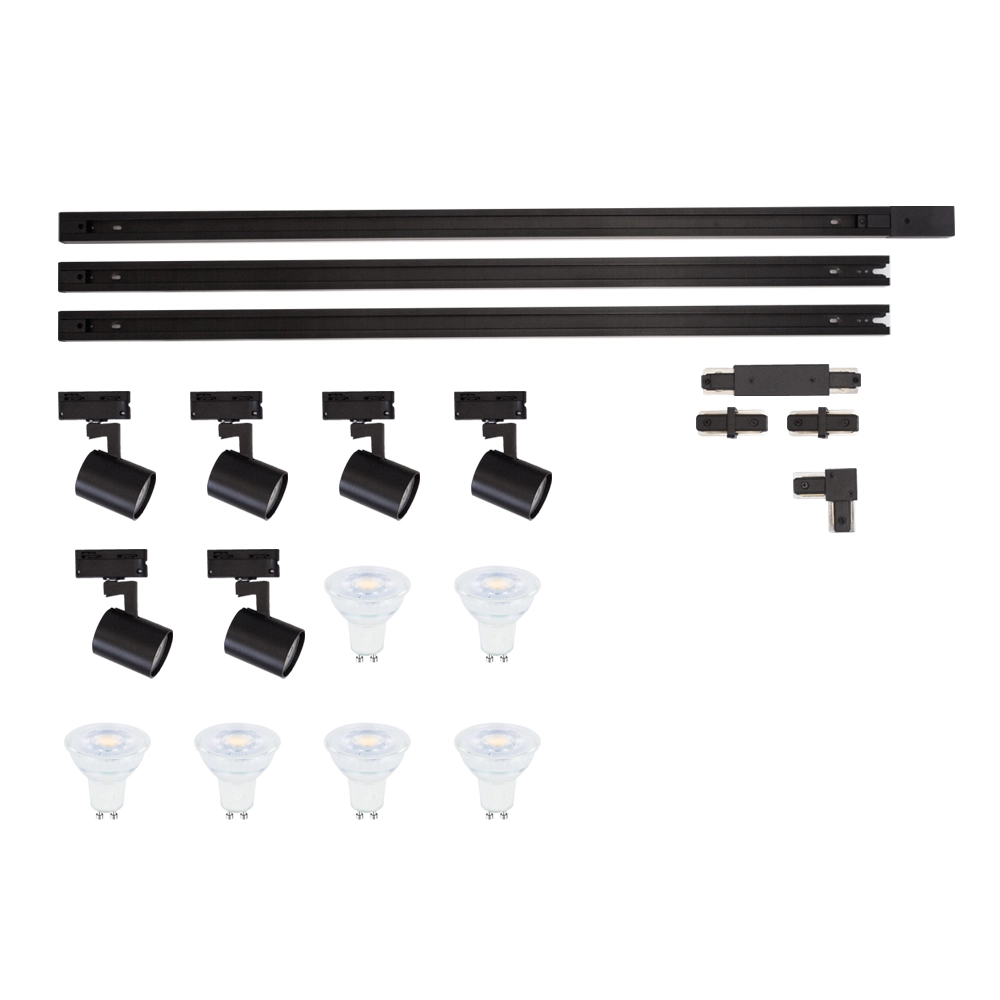 Rail set 3 meters Unik with 6 spotlights
