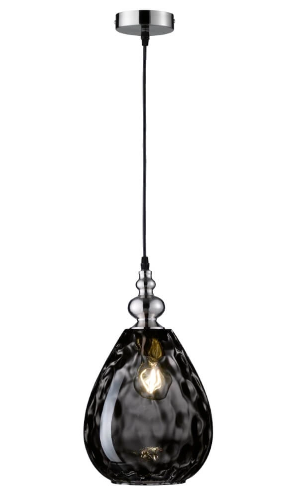 Oriental hanging lamp Uller with smoke glass