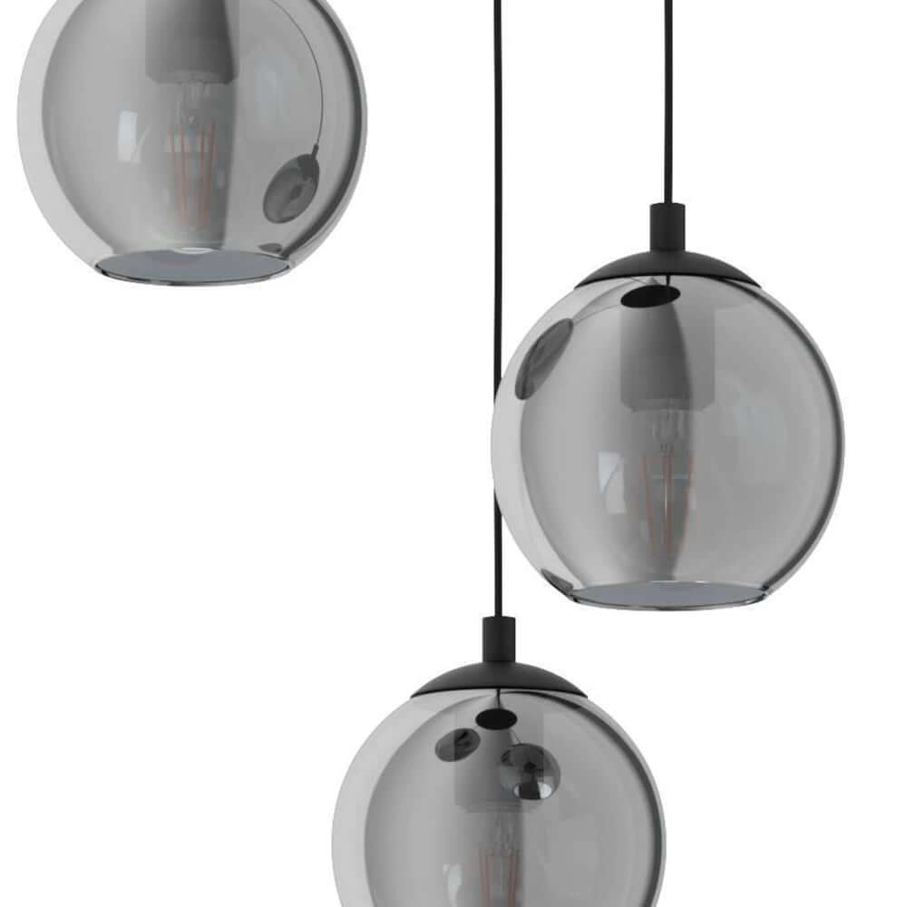 Glass loft hanging lamp Ariscani Ø 42.5cm Eglo 9002759986537