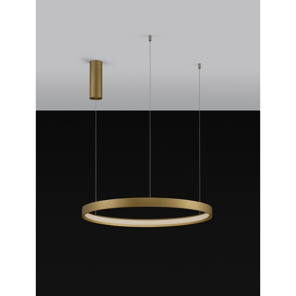 Round pendant lamp Perrine gold Ø 60cm Lyora 5212017438447