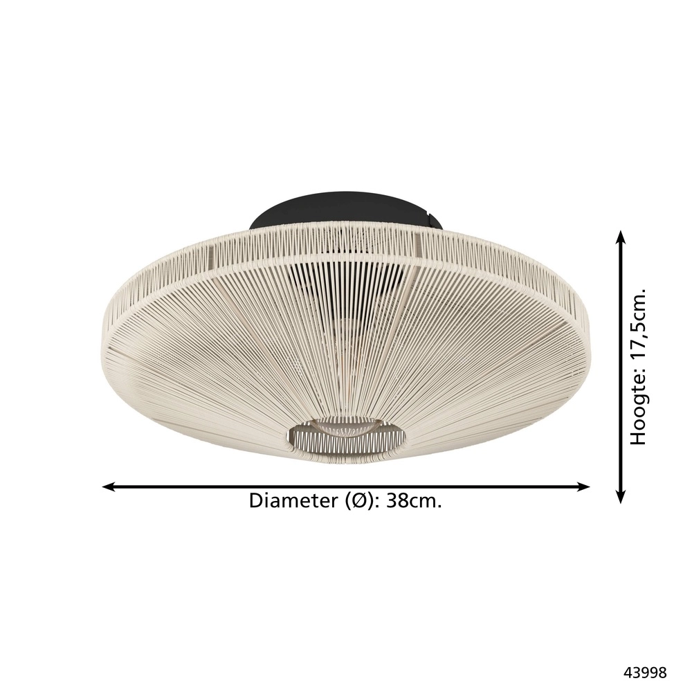 Rope ceiling lamp Midsumer Ø 38cm Eglo 9002759439989