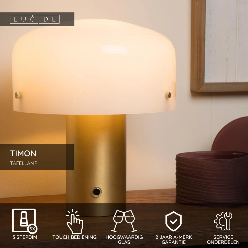 Table lamp Timon 27cm gold Lucide 5411212051394