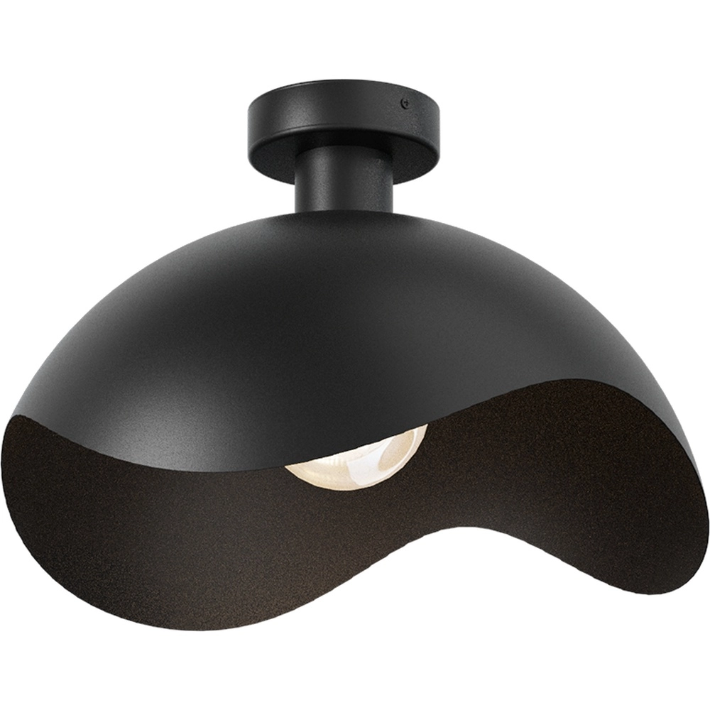 Design ceiling lamp Volta Ø 40cm - wavy - black