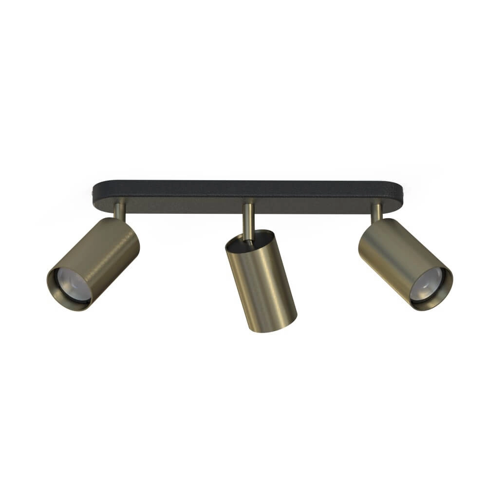 3-light surface-mounted spotlight Eye gold with black
