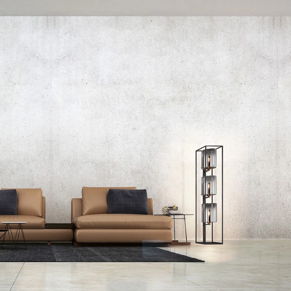 Floor lamp Samu smoke glass Fischer & Honsel 4003694404198