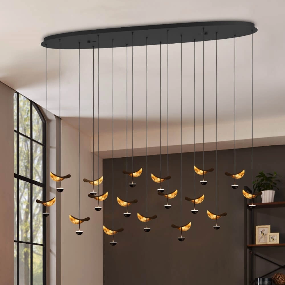 Black hanging lamp Dracera with gold Stars of Light 9008606270576