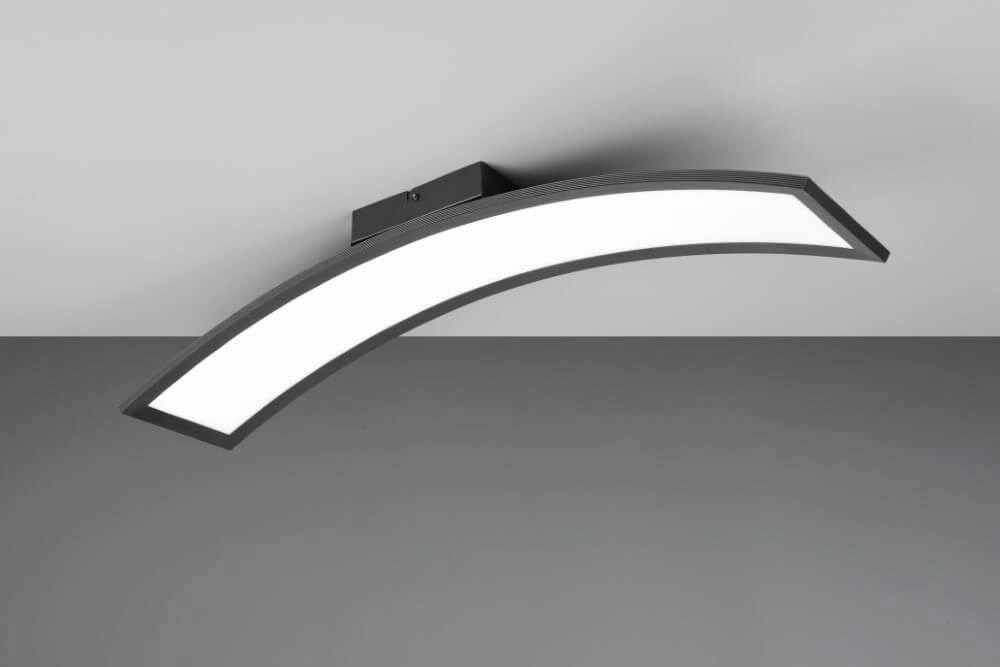Curved ceiling lamp Sigma black Trio 4017807614916