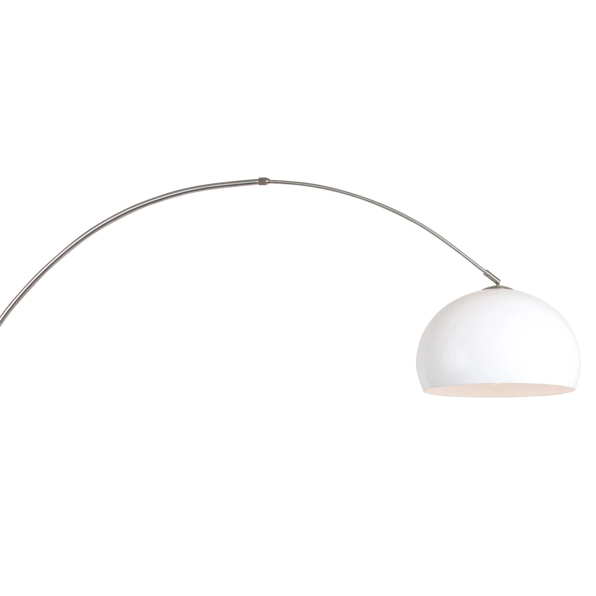 Wall Arc Lamp Sparkled Stainless steel with white lampshade Steinhauer 8712746146707