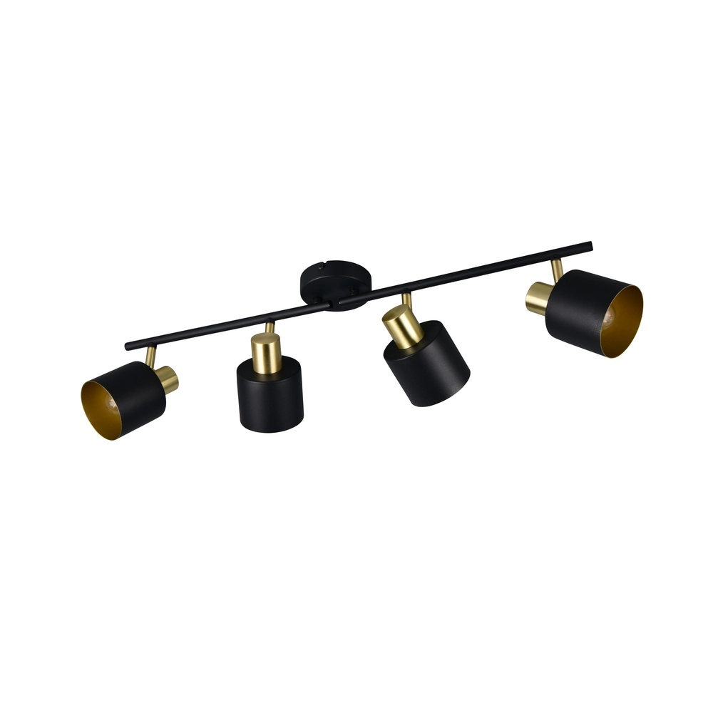 Ceiling lamp Eva 4-light black with gold Trio 4017807654677