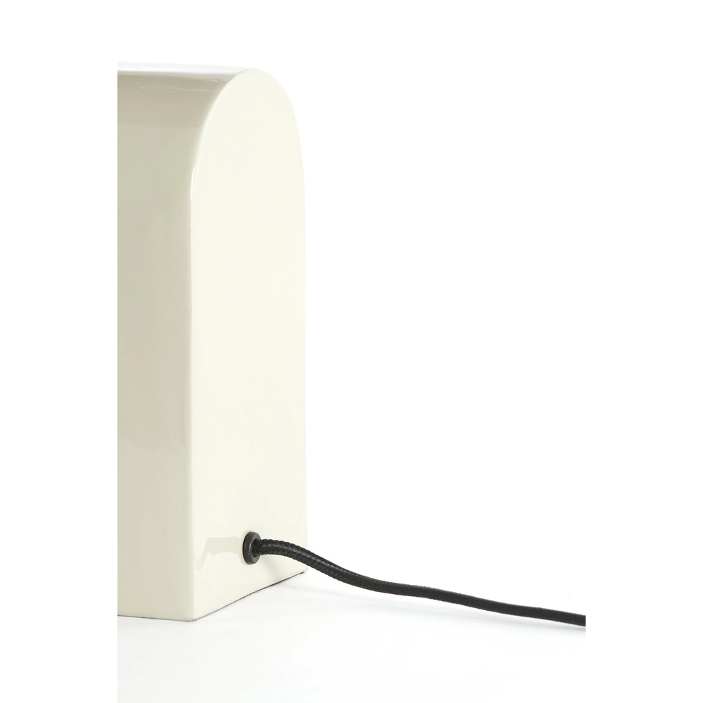 Cream desk lamp Cardona with nickel - 1x E27 Light & Living 8717807816254