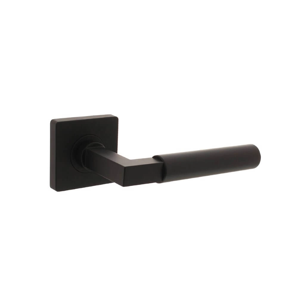 Door handle Bau-Stil Square rosette black