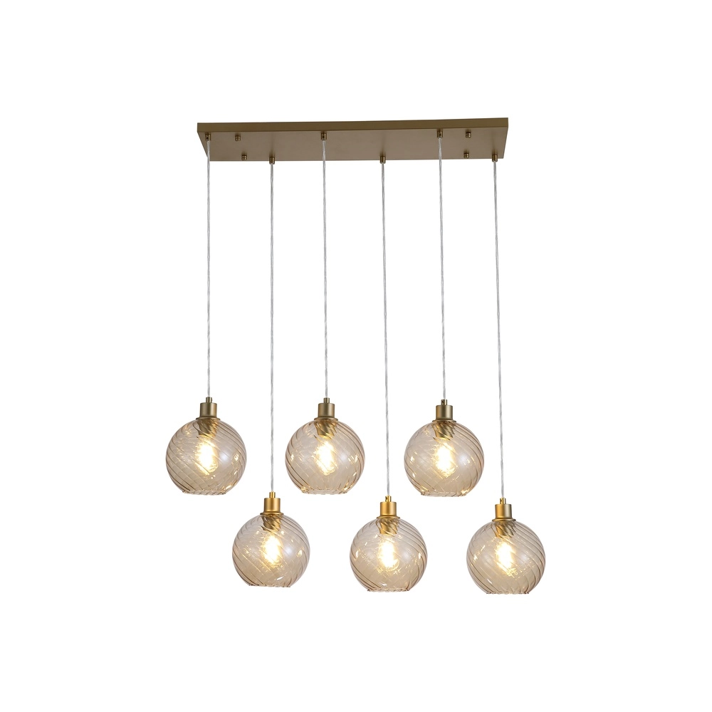 Pendant lamp Radiance 6-light gold