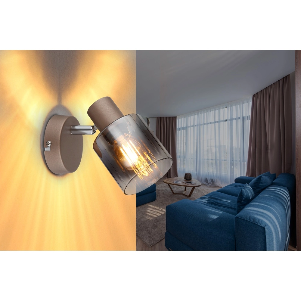 Wall lamp Walton coffee brown Globo 9007371589173