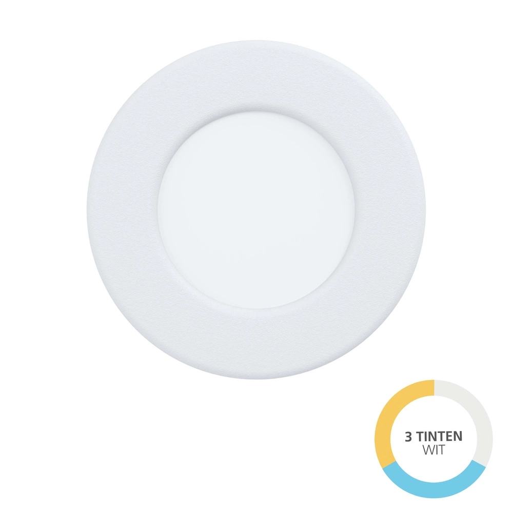 IP44 recessed spotlight Fueva 6 round - white - Ø 8,8cm