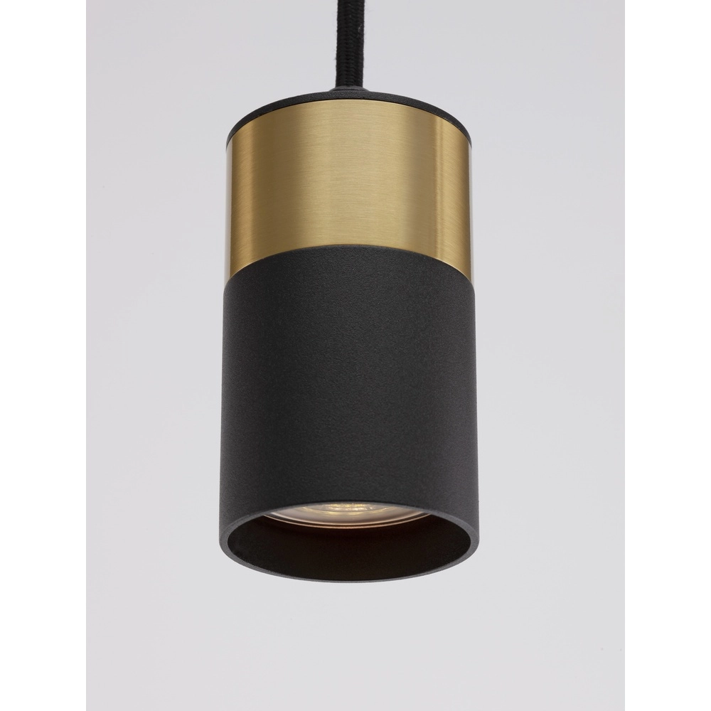 Pendant lamp Pongo S single 9.5cm gold with black