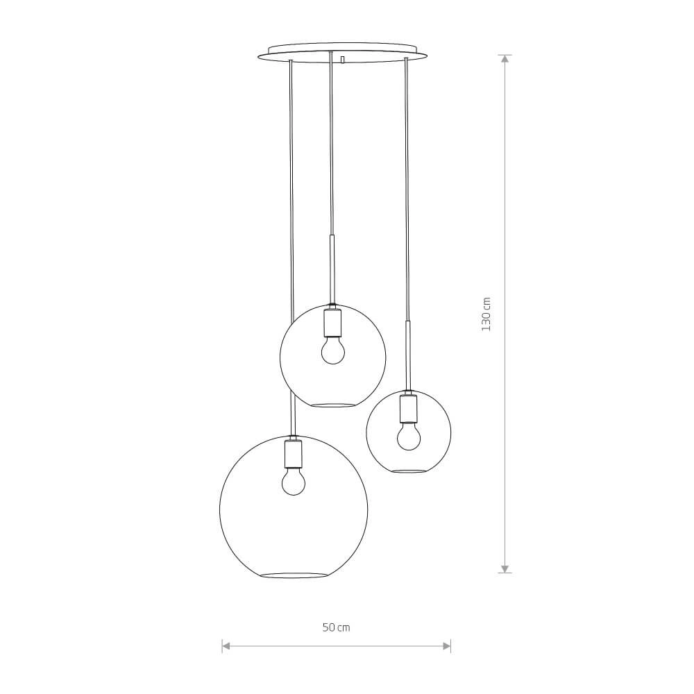 Vide hanging lamp Sphere with glass Lyora 5903139778893