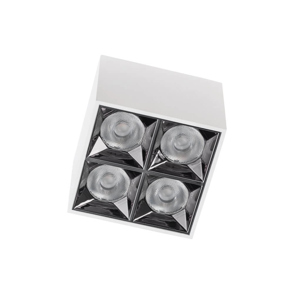White surface-mounted spotlight Midi Led 2x2 LEDs - 4000K