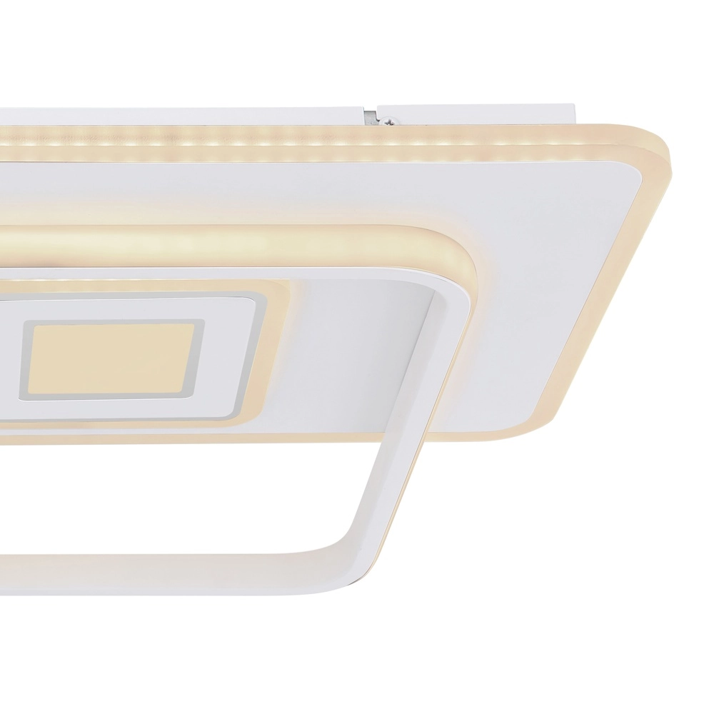 Design ceiling lamp Roderick white rectangle 3000-6000K Globo 9007371411528