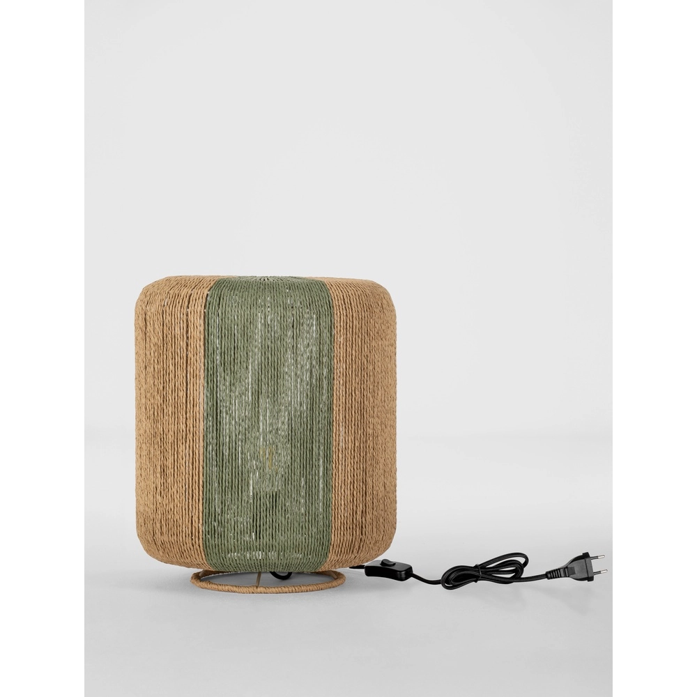 Table lamp Dena Ø 33cm brown with green Lyora 5212017477392