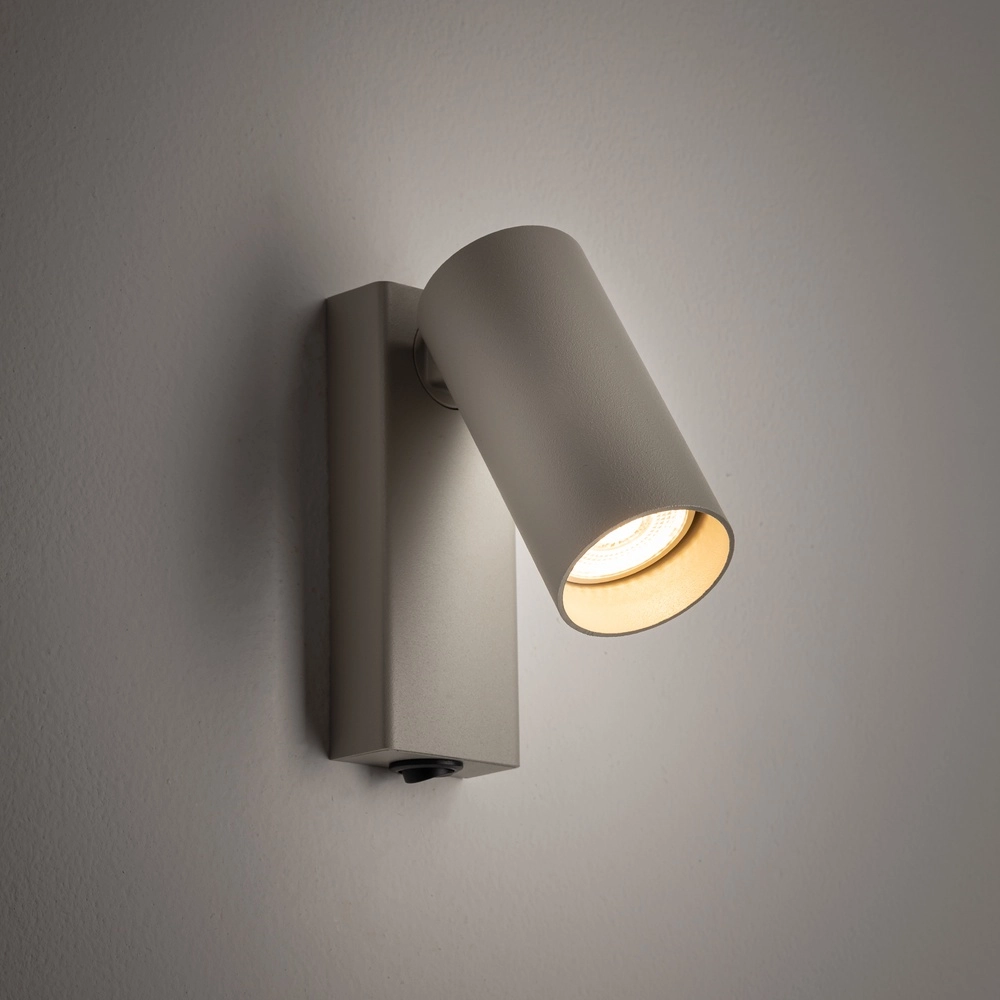 Directional spotlight Fourty with switch - light grey Lyora 5903139117654