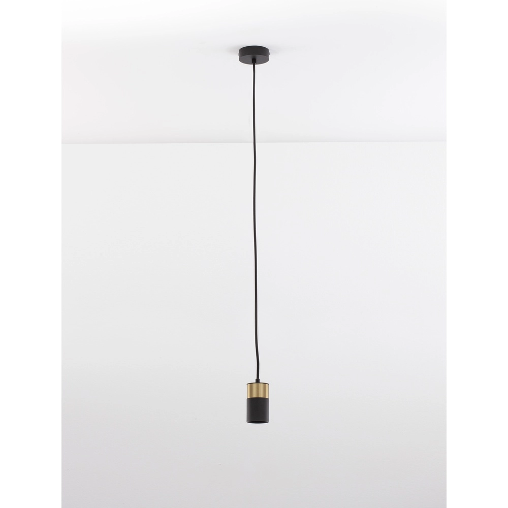 Pendant lamp Pongo S single 9.5cm gold with black Lyora 5212017430335