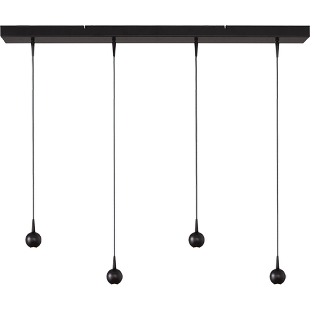 4-light pendant lamp Talana 100 x 8cm black Ø 6cm DTW