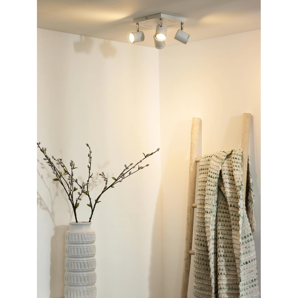 Ceiling spotlight Rilou 4-light dimmable white Lucide 5411212261991
