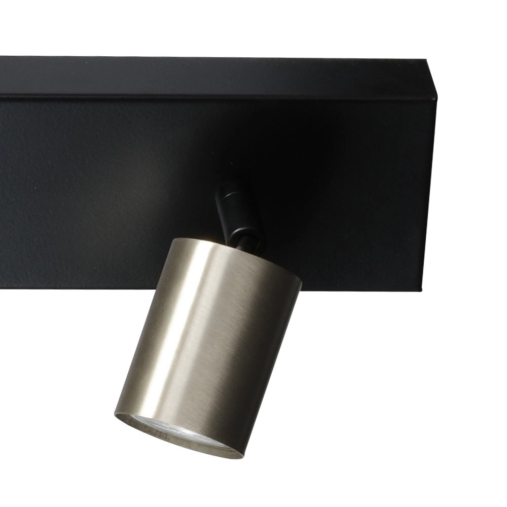 Black ceiling lamp Bounce with 3 nickel spots Masterlight 8718121213880